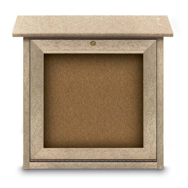 Outdoor Enclosed Combo Board, 48"x36", Black Frame/Burgundy & Cobalt